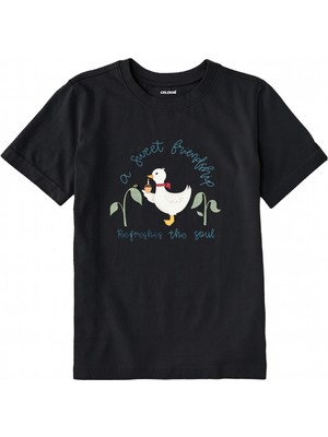 Colermi Pamuk Çocuk Tişörtü – Tatlı Dostluk Ördek Baskılı