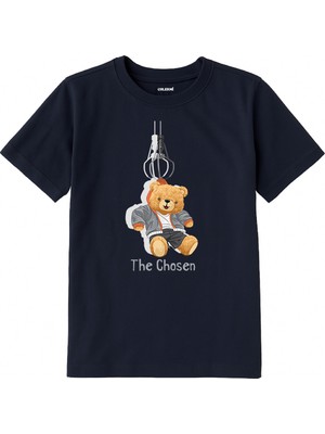 Colermi Pamuk Kumaş Çocuk Tişörtü – Chosen Bear Ayıcık Baskılı Çocuk T-Shirt
