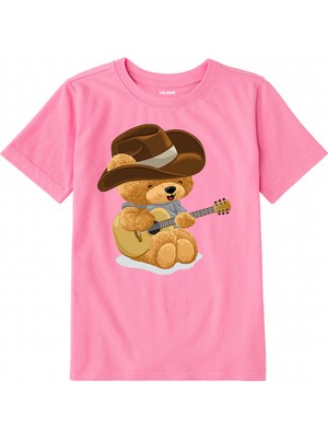 Colermi Pamuk Kumaş Çocuk Tişörtü – Country Bear Ayıcık Baskılı Çocuk T-Shirt