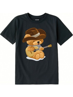Colermi Pamuk Kumaş Çocuk Tişörtü – Country Bear Ayıcık Baskılı Çocuk T-Shirt