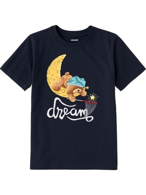 Colermi Pamuk Kumaş Çocuk Tişörtü – Dream Bear Ayıcık Baskılı Çocuk T-Shirt