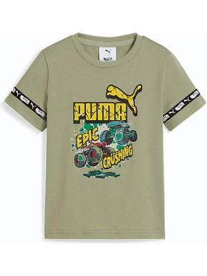 Puma x Hot Wheels Çocuk Açık Yeşil T-Shirt
