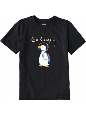 Colermi Pamuk Kumaş Çocuk Tişörtü – Kampçı Ördek Baskılı T-Shirt