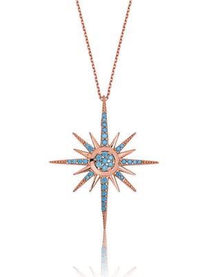 Aya Diamond Gümüş Kutup Yıldızı Bayan Kolye
