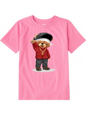 Colermi Pamuk Kumaş Çocuk Tişörtü – Rap Bear Ayıcık Baskılı Çocuk T-Shirt