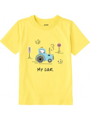 Colermi Pamuk Kumaş Çocuk Tişörtü – My Car Araç Baskılı Çocuk T-Shirt