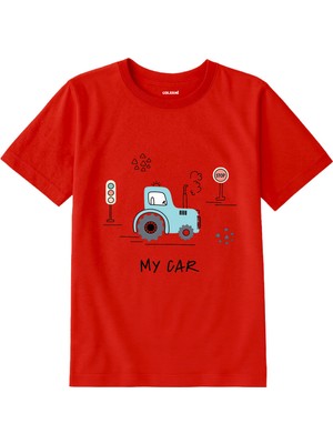 Colermi Pamuk Kumaş Çocuk Tişörtü – My Car Araç Baskılı Çocuk T-Shirt