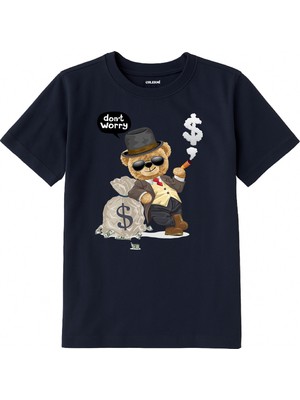 Colermi Pamuk Kumaş Çocuk Tişörtü – Cool Ayı Don’t Worry Baskılı Unisex Çocuk T-Shirt