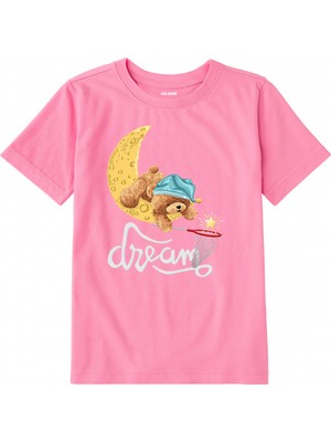 Colermi Pamuk Kumaş Çocuk Tişörtü – Dream Bear Ayıcık Baskılı Çocuk T-Shirt