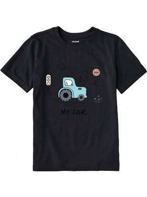Colermi Pamuk Kumaş Çocuk Tişörtü – My Car Araç Baskılı Çocuk T-Shirt