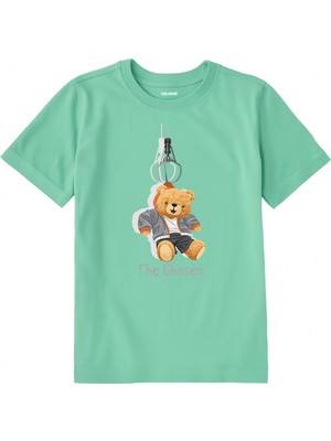 Colermi Pamuk Kumaş Çocuk Tişörtü – Chosen Bear Ayıcık Baskılı Çocuk T-Shirt