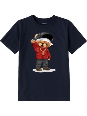 Colermi Pamuk Kumaş Çocuk Tişörtü – Rap Bear Ayıcık Baskılı Çocuk T-Shirt