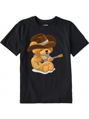 Colermi Pamuk Kumaş Çocuk Tişörtü – Country Bear Ayıcık Baskılı Çocuk T-Shirt