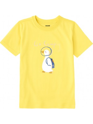 Colermi Pamuk Kumaş Çocuk Tişörtü – Kampçı Ördek Baskılı T-Shirt