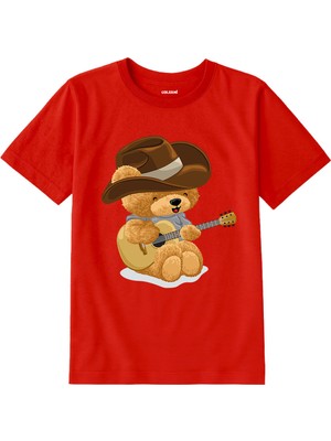 Colermi Pamuk Kumaş Çocuk Tişörtü – Country Bear Ayıcık Baskılı Çocuk T-Shirt