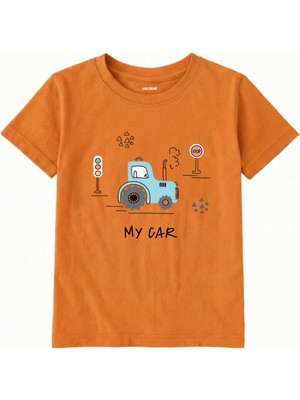 Colermi Pamuk Kumaş Çocuk Tişörtü – My Car Araç Baskılı Çocuk T-Shirt