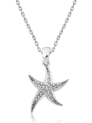 Aya Diamond Gümüş Deniz Yıldızı Bayan Kolye