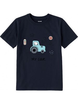 Colermi Pamuk Kumaş Çocuk Tişörtü – My Car Araç Baskılı Çocuk T-Shirt