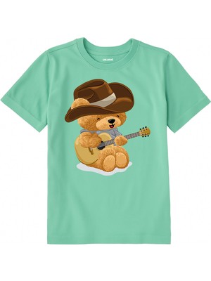 Colermi Pamuk Kumaş Çocuk Tişörtü – Country Bear Ayıcık Baskılı Çocuk T-Shirt