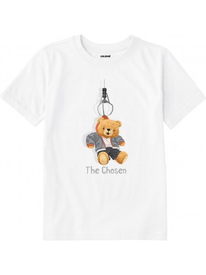 Colermi Pamuk Kumaş Çocuk Tişörtü – Chosen Bear Ayıcık Baskılı Çocuk T-Shirt