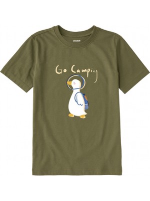 Colermi Pamuk Kumaş Çocuk Tişörtü – Kampçı Ördek Baskılı T-Shirt