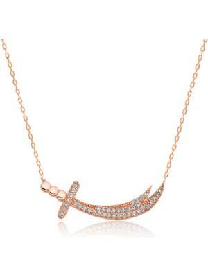 Aya Diamond Gümüş Zülfikar Kılıcı Bayan Kolye