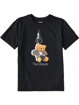 Colermi Pamuk Kumaş Çocuk Tişörtü – Chosen Bear Ayıcık Baskılı Çocuk T-Shirt