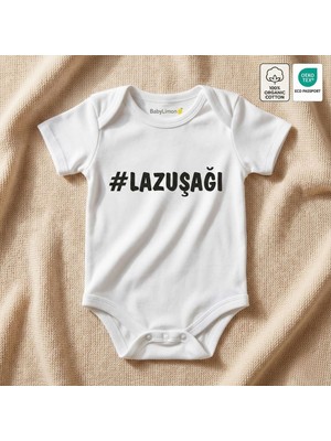 Lazuşağı Baskılı %100 Organik Pamuk Bebek Body - Oeko-Tex Sertifikalı