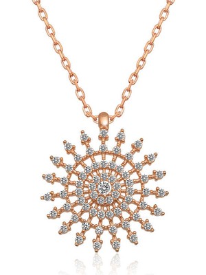 Aya Diamond Gümüş Güneş Kolye