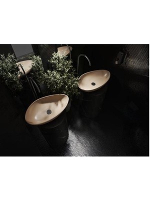 Turkuaz Seramik Turkuaz Olive Tezgahüstü Lavabo 61*36 cm