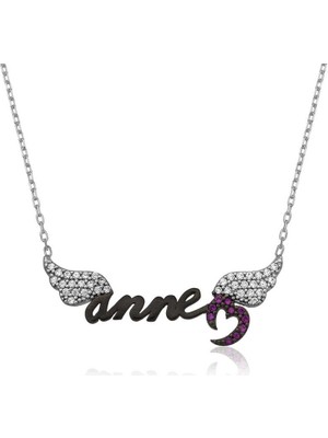 Aya Diamond Gümüş Melek Annem Bayan Kolye