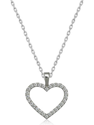 Aya Diamond Gümüş Kalp Bayan Kolye