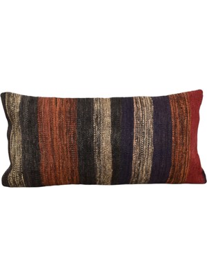 Kilim Antik El Dokuma Dekoratif Lumbar Kilim Kırlent Yastık Kılıfı 1072 - Yeni - Çok Renkli