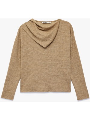 Koton Uzun Kollu Dokulu Şal Yaka Kazak