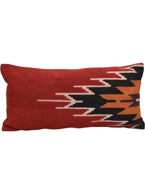Kilim Antik El Dokuma Dekoratif Lumbar Kilim Kırlent Yastık Kılıfı 1091 - Yeni - Çok Renkli