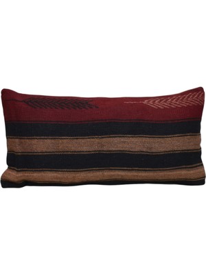 Kilim Antik El Dokuma Dekoratif Lumbar Kilim Kırlent Yastık Kılıfı 1058 - Yeni - Çok Renkli