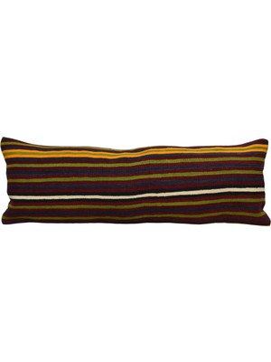 Kilim Antik El Dokuma Dekoratif Lumbar Kilim Kırlent Yastık Kılıfı 1102 - Yeni - Çok Renkli