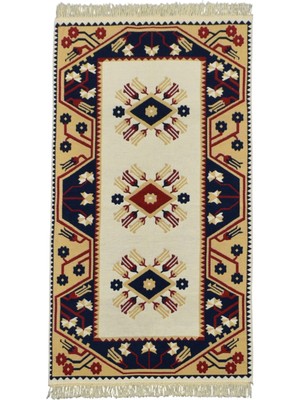 Kilim Antik Çift Yüzlü Makine Kilim 0662 - Yeni - Çok Renkli