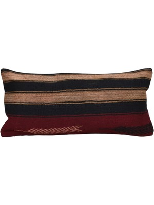 Kilim Antik El Dokuma Dekoratif Lumbar Kilim Kırlent Yastık Kılıfı 1064 - Yeni - Çok Renkli
