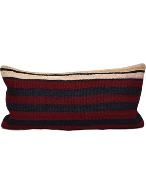 Kilim Antik El Dokuma Dekoratif Lumbar Kilim Kırlent Yastık Kılıfı 1065 - Yeni - Çok Renkli