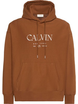 Calvin Klein Erkek Tarçın Calvin Klein Ls Premıum Fleece Calvın Graphıc Erkek Tarçın Hoodie