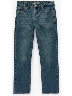 Koton Normal Paça Pamuklu Straight Fit Jean Pantolon - Mark Jean