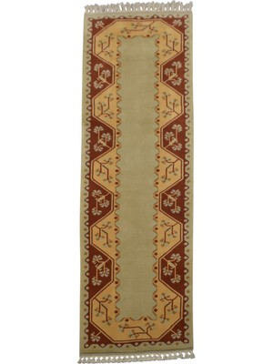 Kilim Antik El Dokuma Çiçekli Milas Yolluk Yün Halı 0631 - Yeni - Çok Renkli