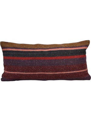 Kilim Antik El Dokuma Dekoratif Lumbar Kilim Kırlent Yastık Kılıfı 1079 - Yeni - Çok Renkli