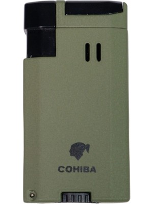 Cohiba Delicilli Üç Torch Puro Çakmağı Haki Yeşil Renk CCM0702