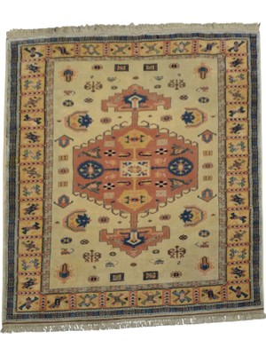 Kilim Antik El Dokuma Kirman Oygulu Balıkesir Antik Yörük Yün Halı 0619 - Yeni - Çok Renkli