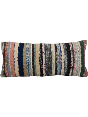 Kilim Antik El Dokuma Dekoratif Lumbar Kilim Kırlent Yastık Kılıfı 1093 - Yeni - Çok Renkli