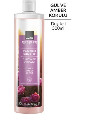 Avon Senses L'amour Sunrise Gül ve Amber Kokulu Duş Jeli 500 ml Nemlendirici Etkiyle