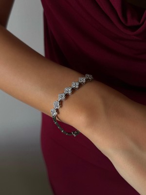 Nur Tasarım Atolyesi Özel Seri Silver Yonca Bileklik