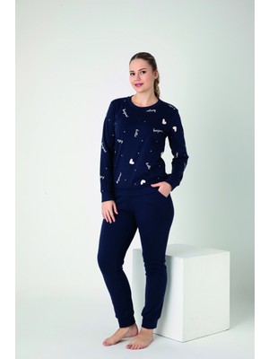 Confeo Kadın Penye Interlok Uzunkol Pijama Takım 840-939